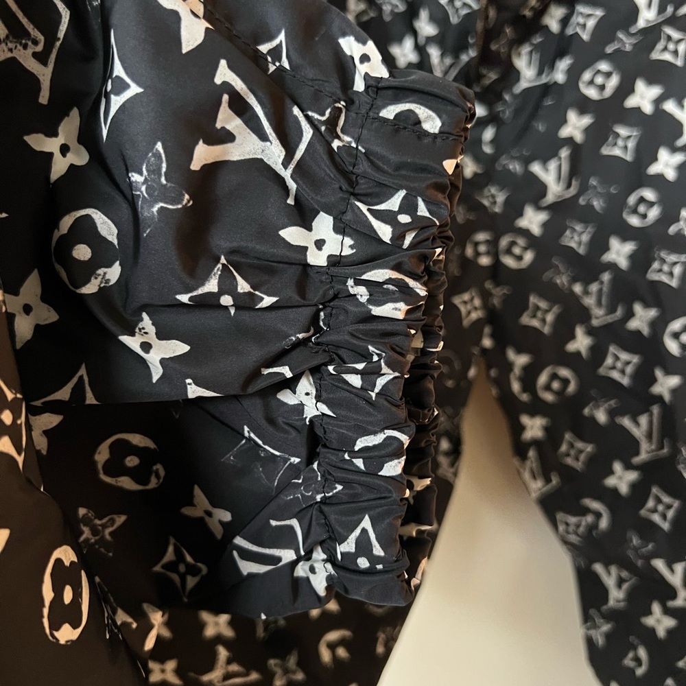 Authentic Louis Vuitton Black and White Stencil Effect Monogram Joggers - Picture 9 of 16